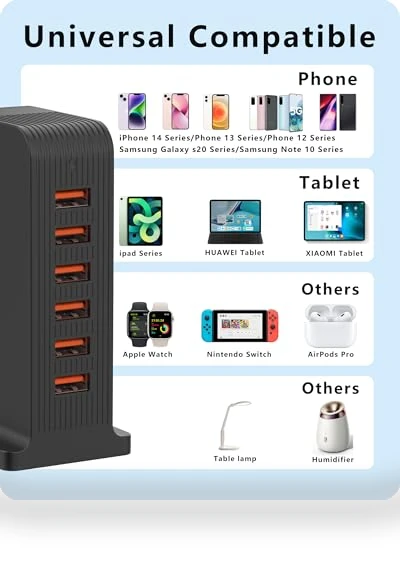 6 Port USB Charging Station — Chargers, VPSUN