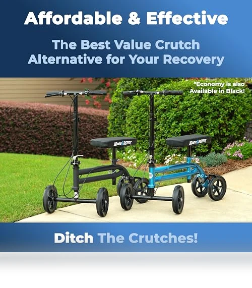 Economy Knee Scooter Steerable Knee Walker — Hip Recovery Kits, KneeRover