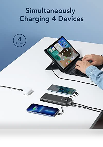 Portable Charger with Built-in Cables and Wall Plug — Charging Solutions, VEGER
