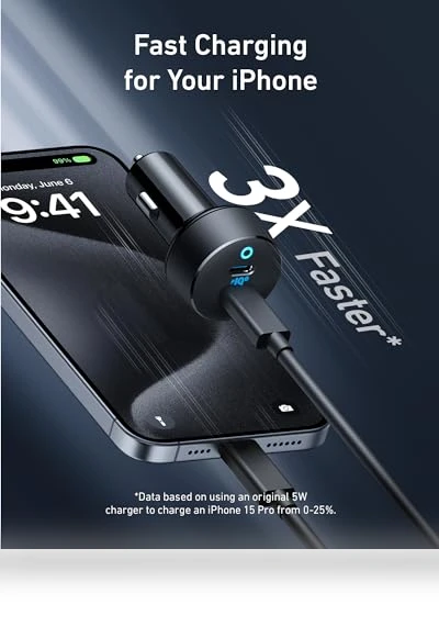 USB C Car Charger, 40W 2-Port PowerIQ 3.0 Type C Adapter — Charging Solutions, Anker