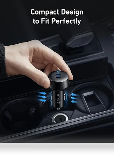 USB C Car Charger, 40W 2-Port PowerIQ 3.0 Type C Adapter — Charging Solutions, Anker