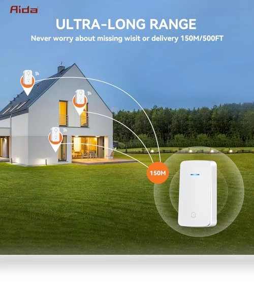 Wireless Doorbell with Extra Socket — Kits, AIDA
