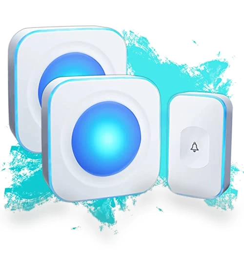 Wireless Doorbell with Flash LED Light — Chimes, JSIEEM