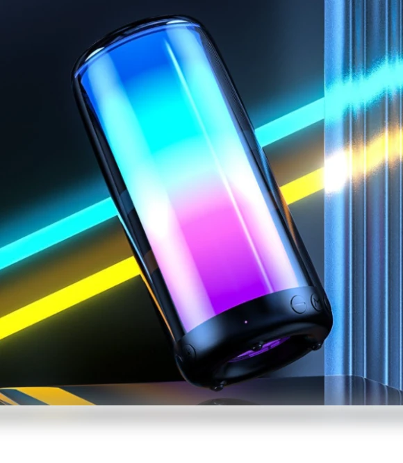 Bluetooth Speaker with Colorful Lights — Portable Audio, Lenovo