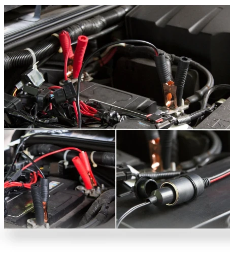 Car Cigarette Lighter Socket To Battery Alligator Clip Connector — Car Power Solutions