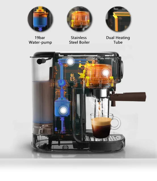 Fully Automatic Espresso Cappuccino Latte Coffee Machine — Coffee & Espresso Combos, HIBREW
