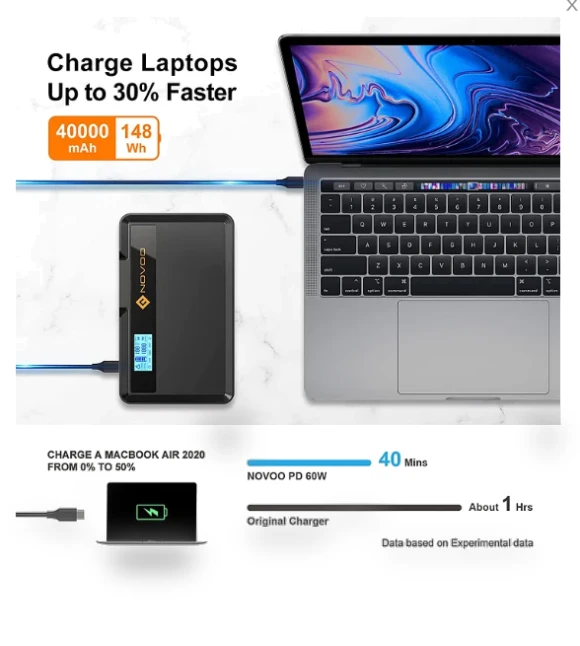 Portable Laptop Charger with Battery Pack and AC Outlet — Chargers