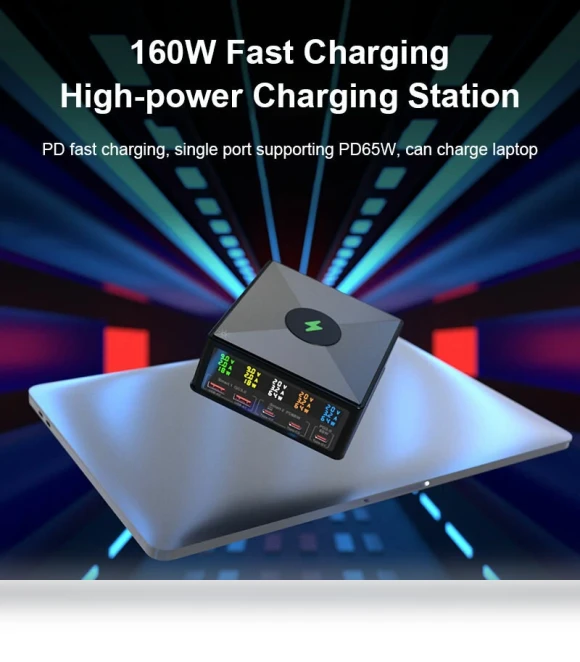 5-Port USB PD Charger with Wireless Fast Charger — Chargers