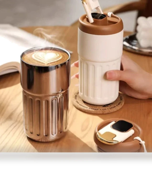 Coffee Thermos With Temperature Display — Beverage Warmers