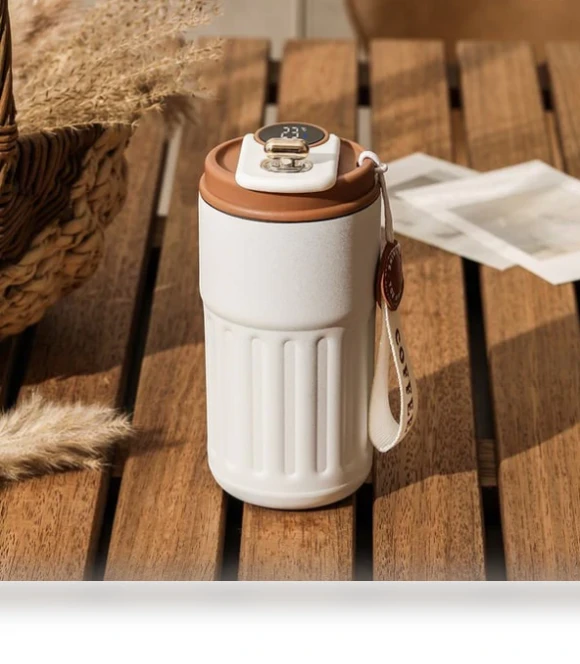 Coffee Thermos With Temperature Display — Beverage Warmers