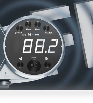 Multifunction Wireless Charger with Speaker, FM Radio, and Alarm Clock — Alarm