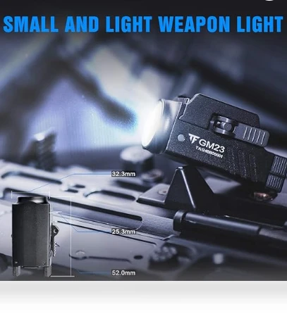 Pistol Light 800 Lumens Bright Weapon Rail Mounted Flashlight — Flashlights, TrustFire