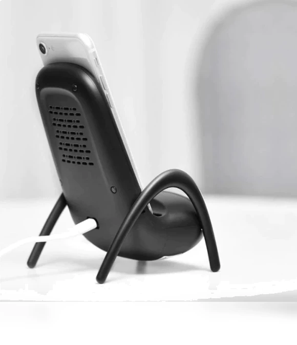 Portable Mini Chair Wireless Charger with Speaker — Chargers