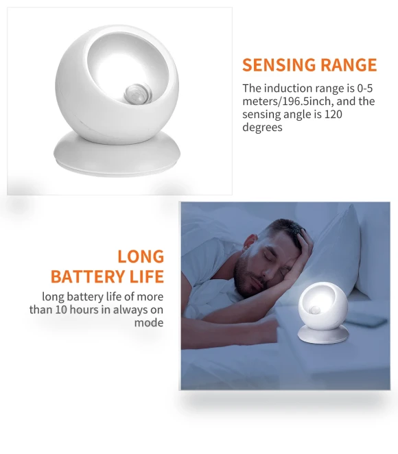 Set of 5 Motion Activated Bionic Portable Lights — Outdoor Light Projectors