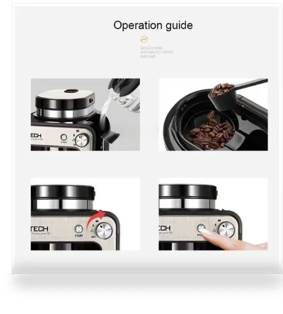 Automatic Grinding All-in-One Commercial Freshly Ground Drip Coffee Maker — Electric Blade Coffee Grinders