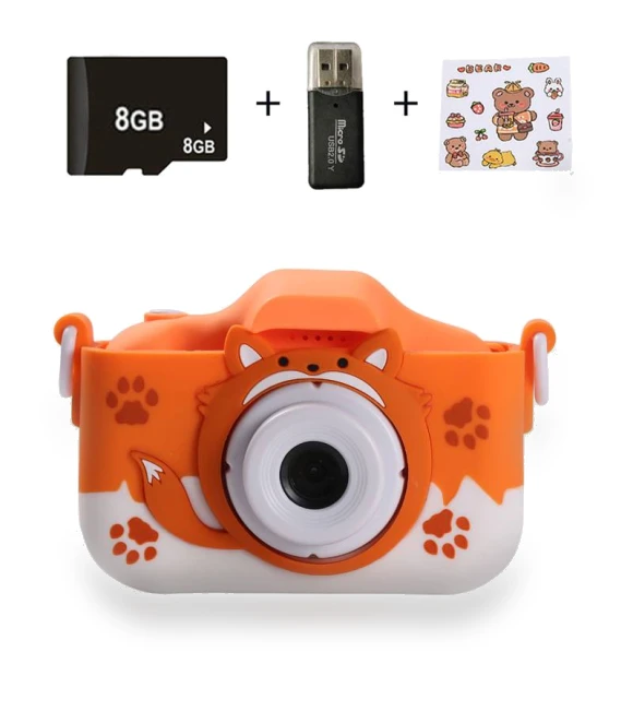 Children's Camera Front and Rear Dual Camera — Two-Way Radios for Kids, Fox