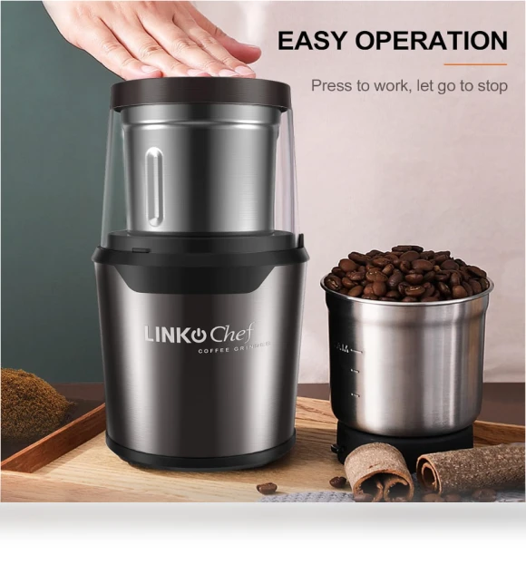 Electric Coffee and Spice Grinder — Electric Blade Coffee Grinders, LINKchef