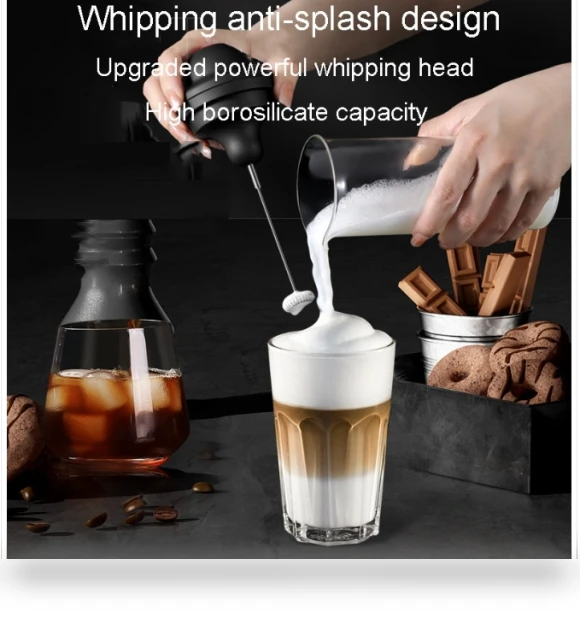 Electric Stainless Steel Coffee Whisk Portable Milk Froth Whisk — Milk Frothers, Jia Orange