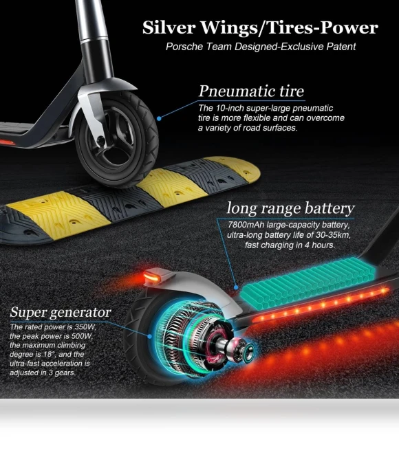 Foldable High Speed Offroad Fat Tires Waterproof Kick E Balance Rider Bike E Scooter — Push Scooters, Mankeel
