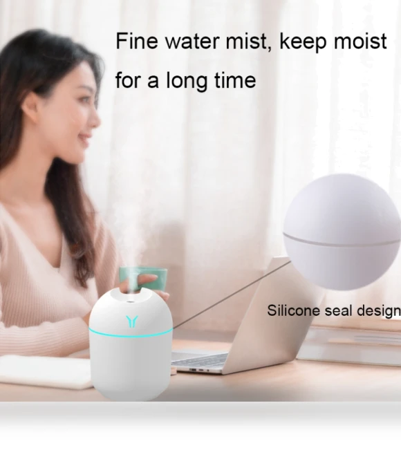 Mini Desktop Colourful Night Light Car Humidifier — Air Moisturizers