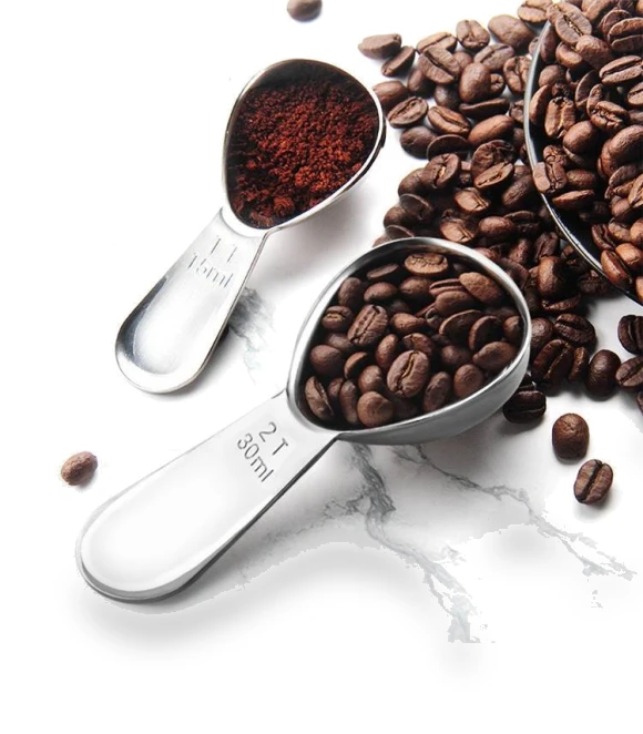 304 Thickened Stainless Steel Coffee Spoon Scales Scaling Spoon — Coffee Scoops, YG
