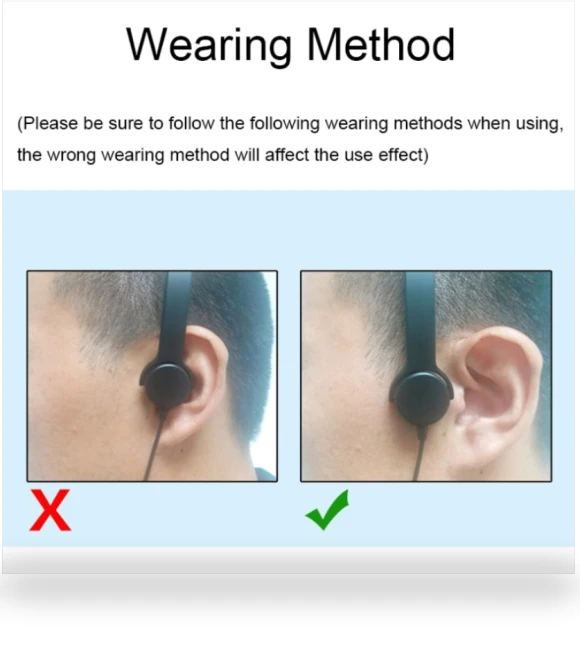 Bone Conduction Wired Earphone Charging Hearing Aid — On-Ear Headphones