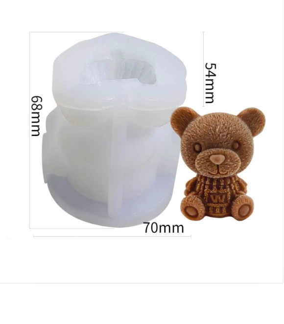 Cartoon Milk Tea Coffee Bear Ice Cube Silicone Mold — Ice Cube Molds & Trays