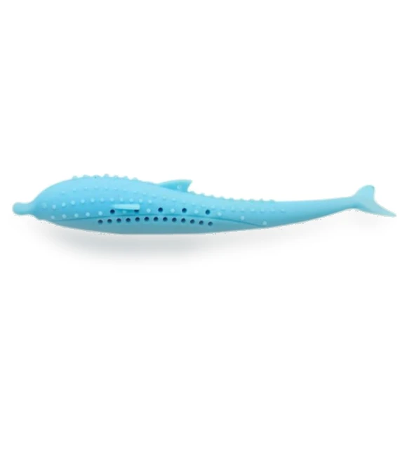 Catnip Cat Teeth Cleaning Silicone Dolphin Toy — Dental Care