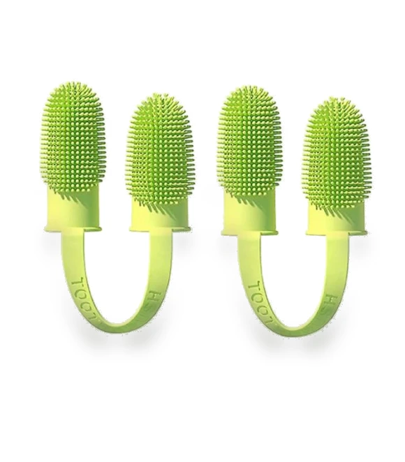 Double Finger Toothbrushes for Pet Teeth Cleaning — Toothbrushes