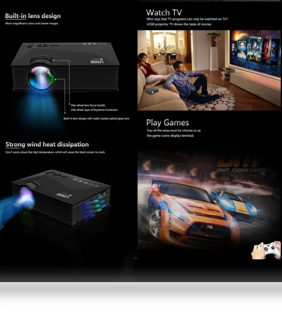Home Theater Multimedia HD LED Projector — Home Theater Projectors