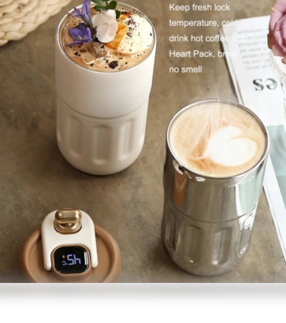 Portable Stainless Steel Coffee Thermos Cup — Travel Drinkware, Wusheng