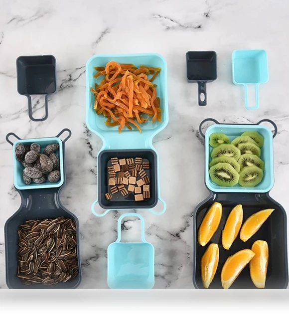 Rainbow Plate Fruit Snack Plate with Multi-Measuring Spoon — Spoons
