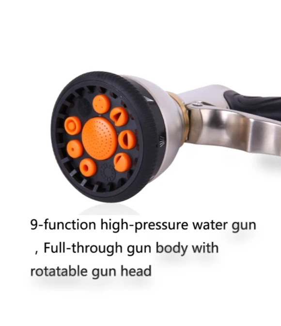 Telescopic Magic Water Pipe Garden Watering Flower Alloy Sprinkler — Nozzles