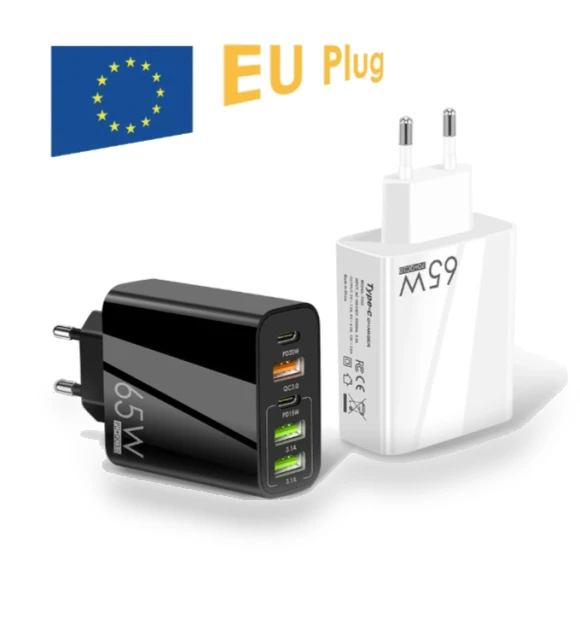 65W 5-Port USB PD Charger — Chargers