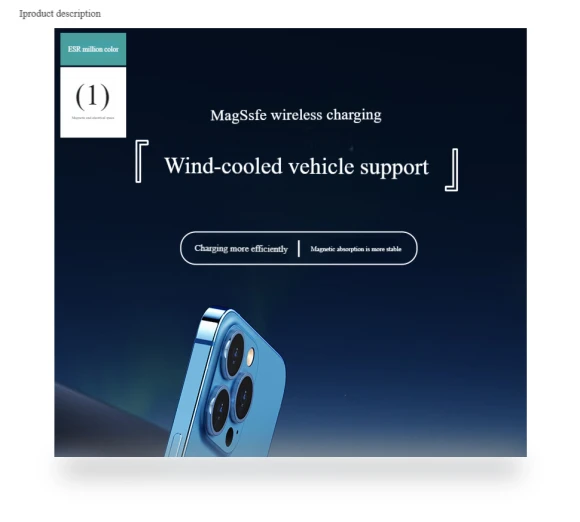 Car Mobile Phone Holder with Magsafe Magnetic Wireless Charger — Dashboard Installation Kits, ESR
