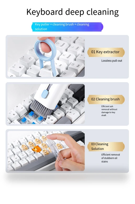 Keyboard Cleaning Brush — Compressed Air, XUNDI
