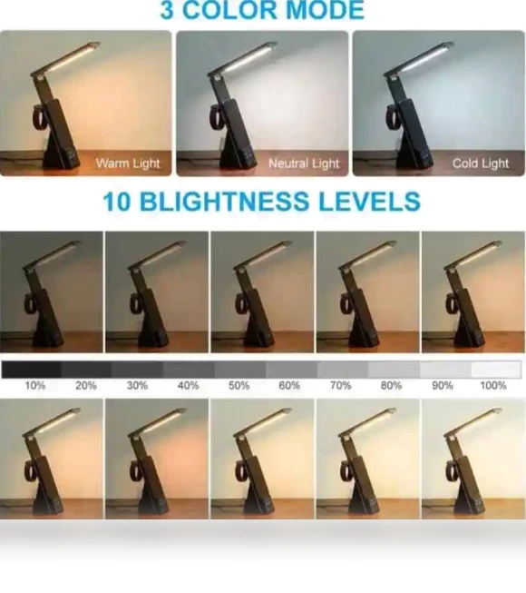 LED Desk Light 3 in 1 Table Lamp with Wireless Charger — Study & Desk Lighting