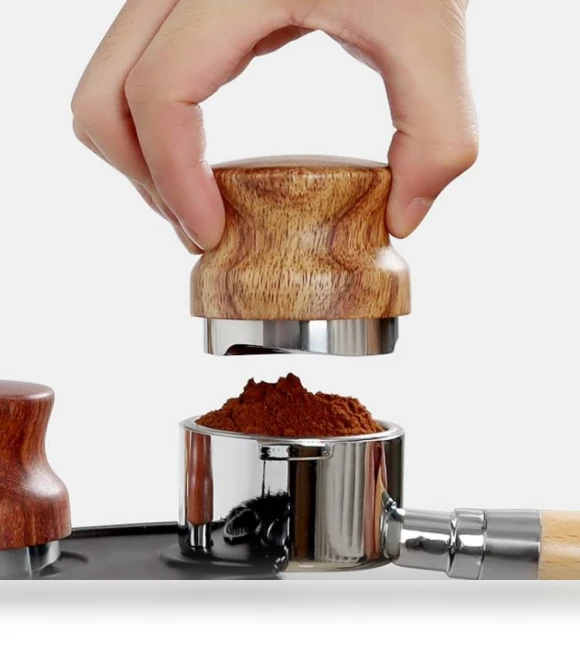 Pear Wood Stainless Steel Coffee Compressor — Tampers