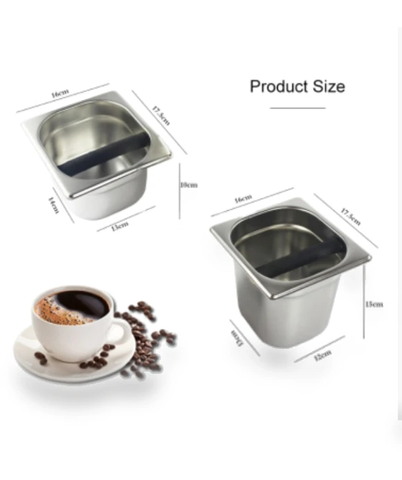 Stainless Steel Coffee Grounds Bucket — Coffee Scoops