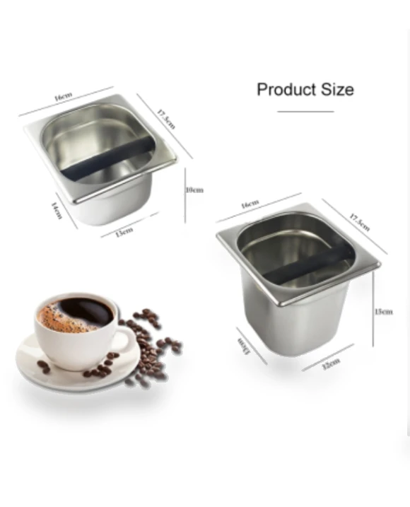 Stainless Steel Coffee Grounds Bucket — Coffee Scoops
