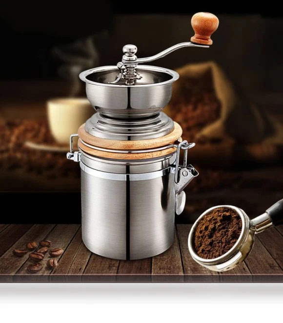 Stainless Steel Hand Crank Coffee Bean Grinder — Hand Coffee Grinders