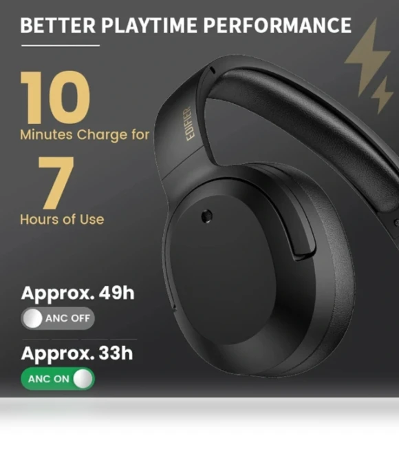 ANC Headset Bluetooth Headphone — In-Ear Headphones, EDIFIER