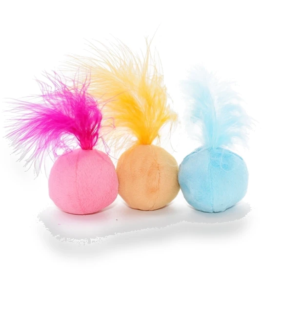 Feathers Tease Cats Toys Plush Pet Cat Toys — Cat Playthings