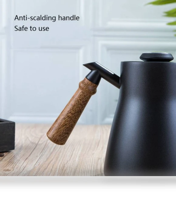 Stainless Steel Coffee Hand Pot with Wooden Handle — Pots