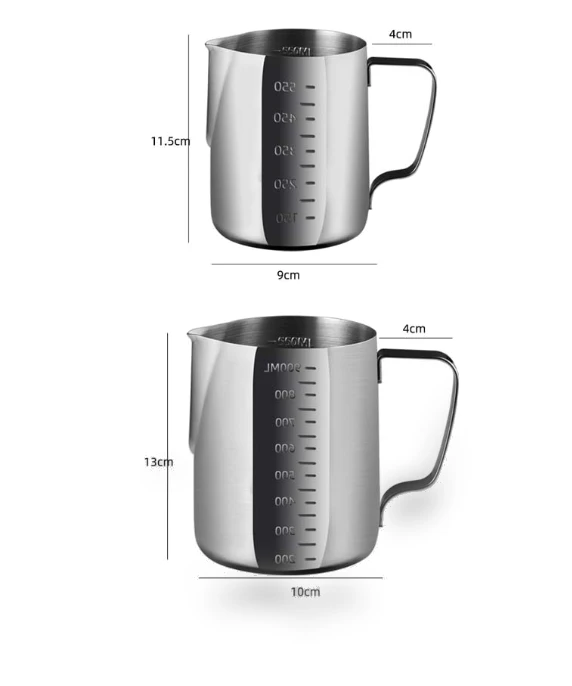 Stainless Steel Latte Art Cup — Milk Frothing Pitchers