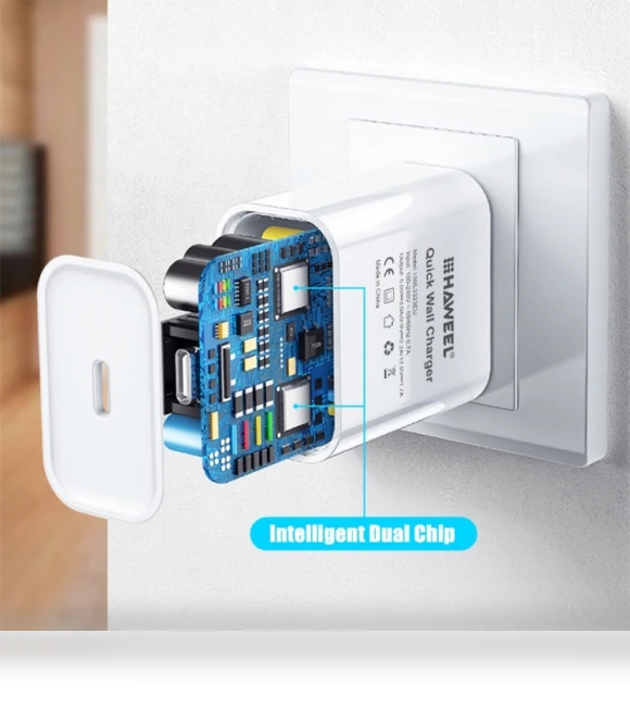 20W Single USB-C / Type-C Interface QC Travel Charger — Chargers, HAWEEL