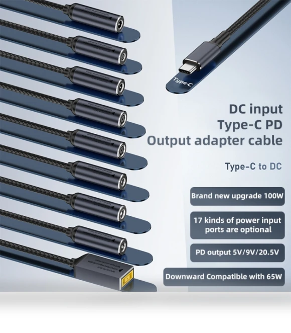 Big Square Female to USB-C / Type-C Male 100W Computer Charging Adapter Connector — Chargers & Adapters, Lenovo