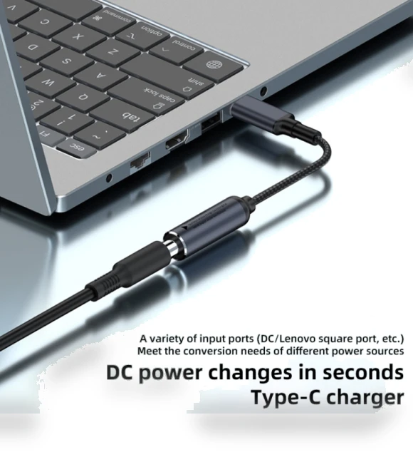 Big Square Female to USB-C / Type-C Male 100W Computer Charging Adapter Connector — Chargers & Adapters, Lenovo