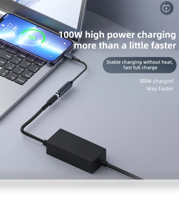 Big Square Female to USB-C / Type-C Male 100W Computer Charging Adapter Connector — Chargers & Adapters, Lenovo
