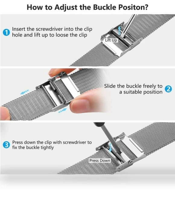 Milan Metal Steel Mesh Buckle Watch Band — Bands, Samsung